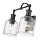 Z-Lite Bryant 2 Light Vanity, Matte Black And Clear Seedy 734-2V-MB - alternate 3